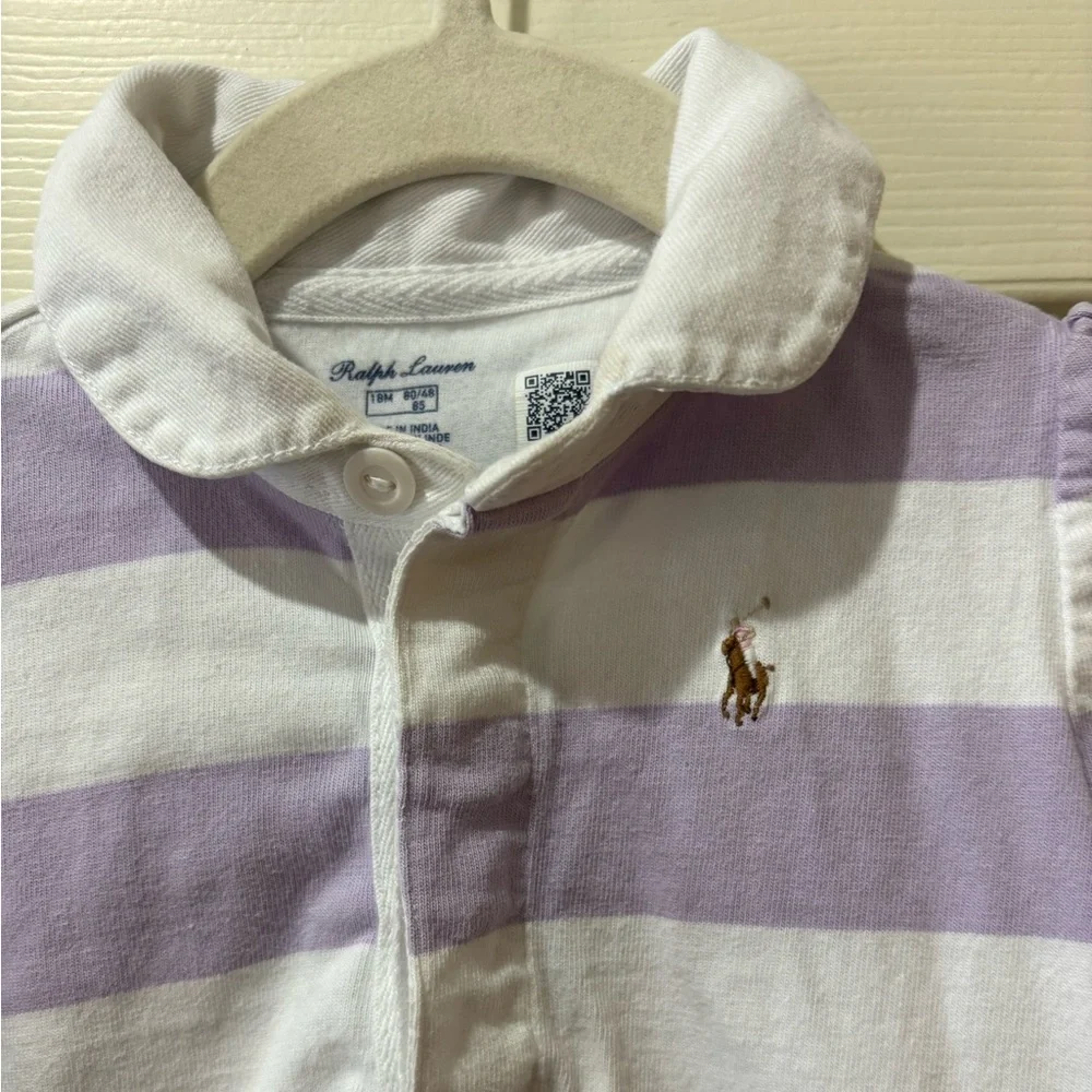 Ralph Lauren Polo Dress in Lavender and White Stripes